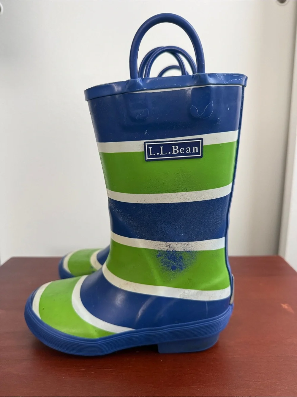 Rain Boots - L.L. Bean - Blue and Green - Size 11